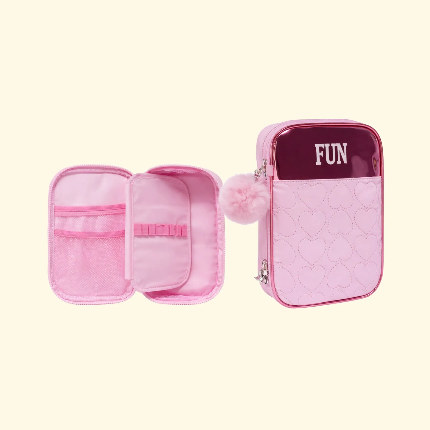 Cartuchera Fun Rosa con Pompon