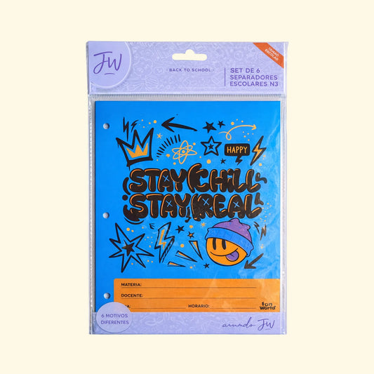 Separadores Escolares N°3 JW x6 Unidades