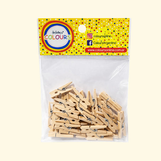 Broches de Madera Colours